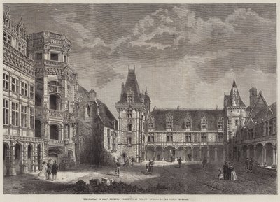 Het Kasteel van Blois, onlangs geschonken door de Stad Blois aan de Prins Imperial door Felix Regamey